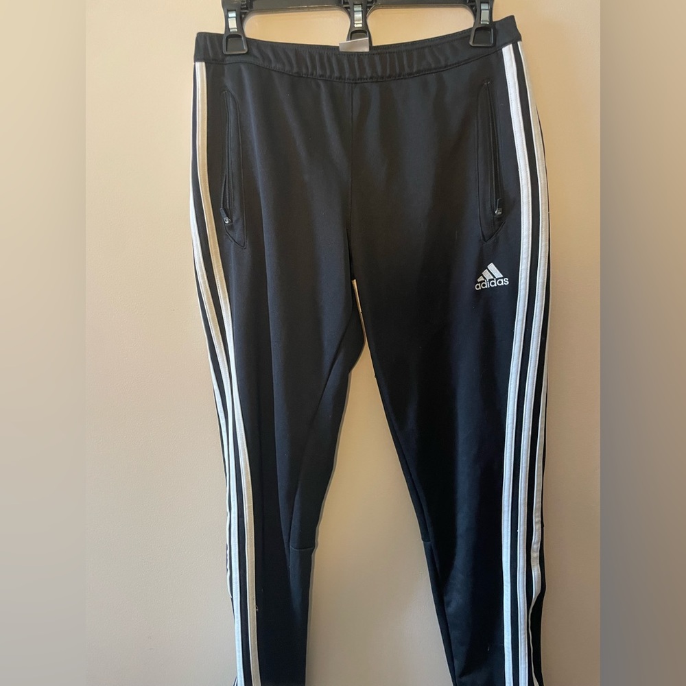 Adidas zipper bottom sweat pants